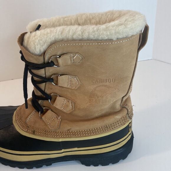 Sorel Men’s Caribou Classic Waterproof Leather Rubber Winter Snow Boot Size 10 - Picture 11 of 16
